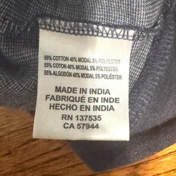 MIZZEN+MAIN Men's Navy Heather Fairway Crewneck - Picture 4 of 5